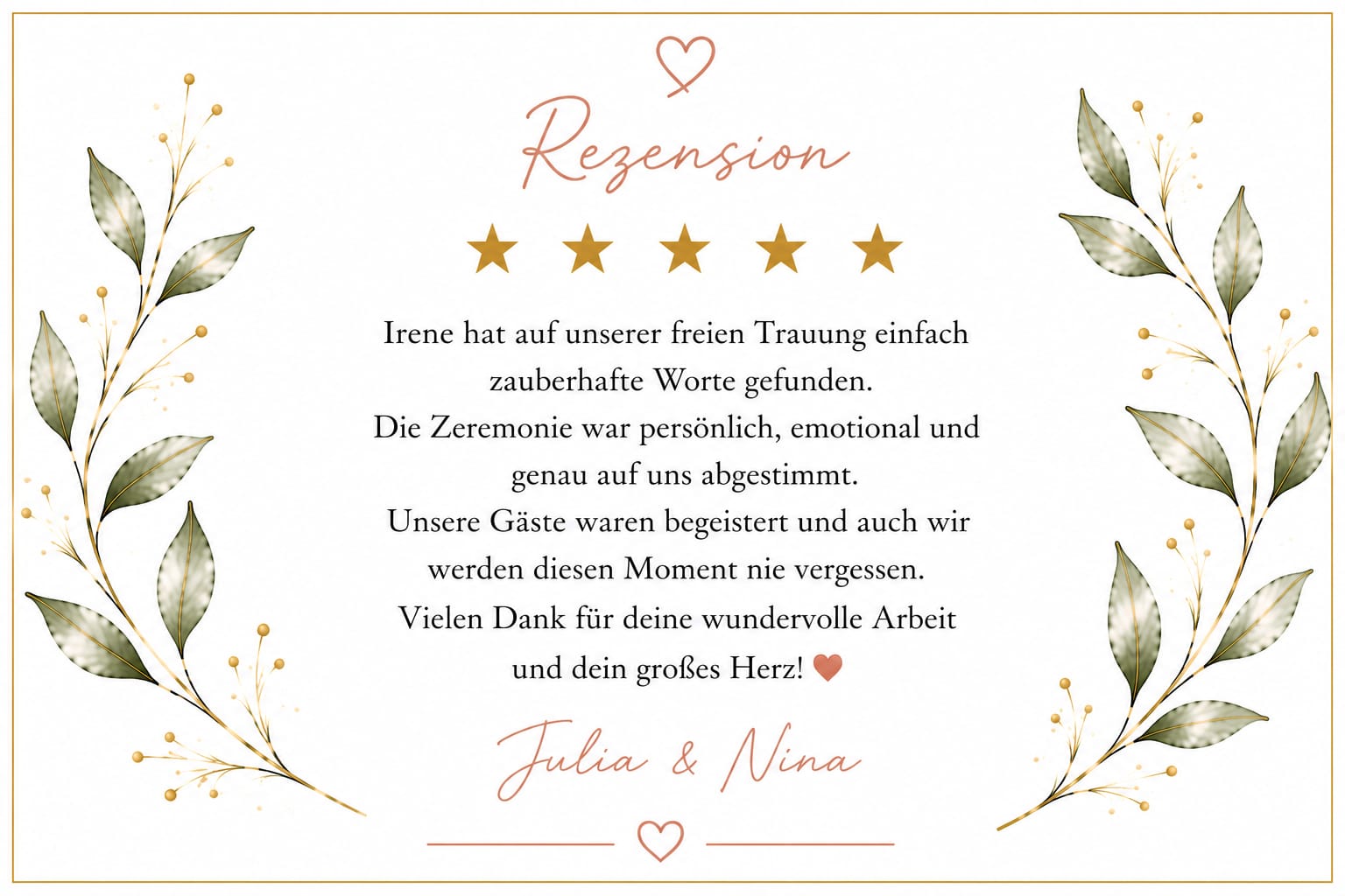 Rezension von Julia & Nina – 5 Sterne