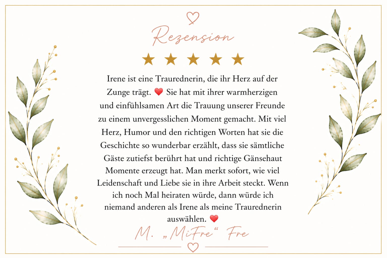 Rezension von M. „MiFre" Fre – 5 Sterne